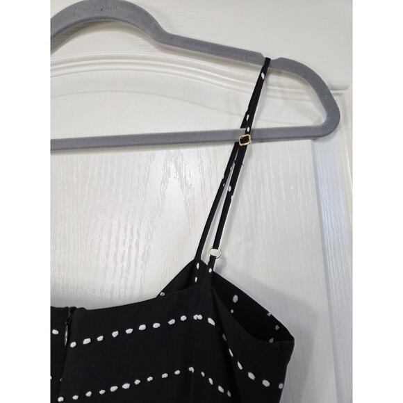 ViX Paula Hermanny New Black White Dot Bow Ruffle Tiered Hem Maxi Dress, Size XS - Picture 10 of 14